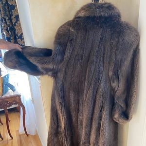 Full length beaver coat